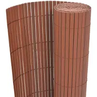 vidaXL Gartenzaun Doppelseitig PVC 90 x 300 cm Braun