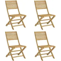 vidaXL Gartenstühle 4 Stk. Klappbar 48,5x61,5x87 cm Massivholz Akazie