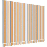 vidaXL Ersatzstoff für Markise Orange und Blau 3,5x2,5 m Polyester