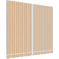 vidaXL Ersatzstoff für Markise Orange und Blau 3x2,5 m Polyester