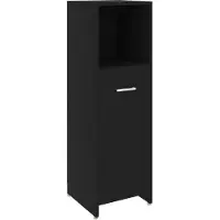 vidaXL Badezimmerschrank Schwarz 30x30x95 cm Holzwerkstoff