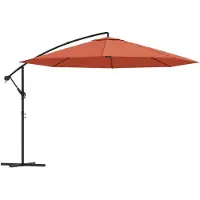 vidaXL Ampelschirm mit Aluminium-Mast 350 cm Terrakotta