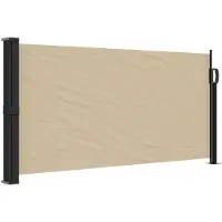 vidaXL Seitenmarkise Ausziehbar Beige 100x500 cm
