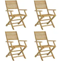 vidaXL Gartenstühle 4 Stk. Klappbar 54,5x61,5x86,5cm Massivholz Akazie