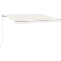 vidaXL Markise Manuell Einziehbar 450x300 cm Creme