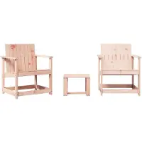 vidaXL 3-tlg. Garten-Lounge-Set Massivholz Douglasie
