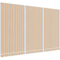 vidaXL Ersatzstoff für Markise Orange und Blau 5x3 m Polyester