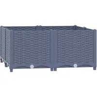 vidaXL Hochbeet 80x80x38 cm Polypropylen