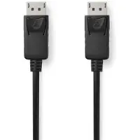 Nedis Displayport-Kabel - DisplayPort Stecker - DisplayPort Stecker - 8K@60Hz - Vergoldet - 1.00 m - Rund - PVC - Schwarz - Box