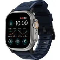Nomad Robustes Armband FKM für Apple Watch | 44/45/46/49 mm - Zwart / Blauw