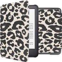 IMoshion Design Slim Hard Case Klapphülle für das Amazon Kindle (2024) / Amazon Kindle (2022) 11th gen - Leopard