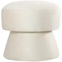 Hannah Home , Endor 7453, Sitzpuff, 50 % BAUMWOLLE / 50 % LEINEN, Creme, 48 x 48 x 45 cm
