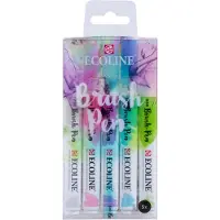 Ecoline Talens - Ecoline Brush Stift, 5er Pack in Pastellfarben