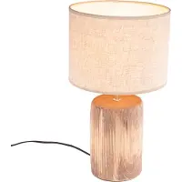 FISCHER&HONSEL GMBH Tischlampe Malik, creme / amber, für Wohn- / Esszimmer, Textil / Stoff / Seide, Tischlampe