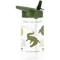 A Little Lovely Company Trinkflasche m. Strohhalme - 450 ml - Kr - - One Size - Trinkflaschen