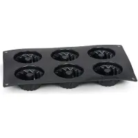 Patisse Mini-Turban-Form 6 Fächer 29 x 17,5 cm Silikon schwarz