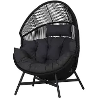 Ebuy24 Benny Garten Sessel schwarz,grau.