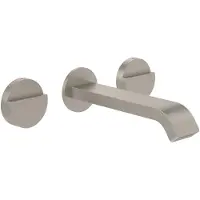 Villeroy & Boch Villeroy und Boch Dawn Fertigmontageset TVZ10600200064 Unterputz-Dreiloch-Waschtischarmatur, ohne Ablaufgarnitur, Wandmontage, brushed nickel black