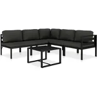 vidaXL 6-tlg. Garten-Lounge-Set mit Kissen Aluminium Anthrazit