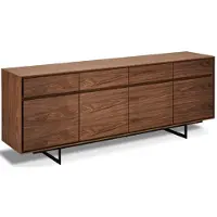 Giga Meubel Sideboard Otoya Walnuss 205 cm - 4 Türen, 4 Schubladen & Metallgestell