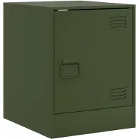 vidaXL Nachttisch OlivGrün 34,5x39x44 cm Stahl