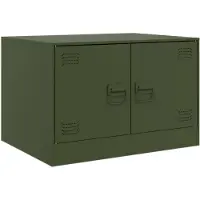 vidaXL Couchtisch Olivgrün 67x50x44 cm Stahl