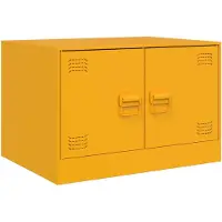 vidaXL Couchtisch Senfgelb 67x50x44 cm Stahl
