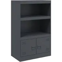 vidaXL Sideboard Anthrazit 67x39x107 cm Stahl