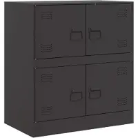 vidaXL Sideboard Schwarz 67x39x73 cm Stahl