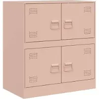 vidaXL Sideboard Rosa 67x39x73 cm Stahl