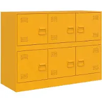 vidaXL Sideboard Senfgelb 99x39x73 cm Stahl