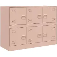 vidaXL Sideboard Rosa 99x39x73 cm Stahl