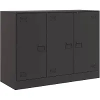 vidaXL Sideboard Schwarz 99x39x73 cm Stahl