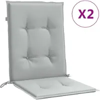 vidaXL Niedriglehner-Auflagen 2 Stk. Melange Hellgrau 100x50x4cm Stoff