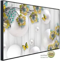 Papermoon Infrarotheizung »EcoHeat - Abstrakt 3D Effekt mit Blumen«, Matt-Effekt - bunt