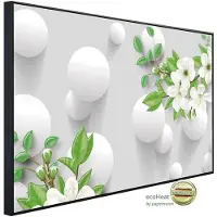 Papermoon Infrarotheizung »EcoHeat - Abstrakt 3D Effekt mit Blumen«, Matt-Effekt - bunt