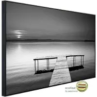 Papermoon Infrarotheizung »EcoHeat - Steg im Wasser Schwarz + Weiss«, Matt-Effekt - bunt