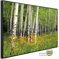 Papermoon Infrarotheizung »EcoHeat - Aspen Grove + Orange Wildflowers«, Matt-Effekt - bunt