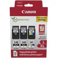 Canon PG-540L x2/CL-541XL Photo Value Pack - Plus, Schwarz, Cyan, Magenta, Gelb, 3 Stück(e), Foto-Wertpaket