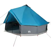 vidaXL Tipi-Familienzelt 10 Personen Blau Wasserdicht