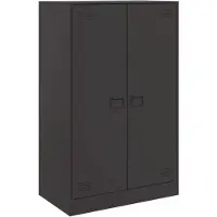 vidaXL Sideboard Schwarz 67x39x107 cm Stahl
