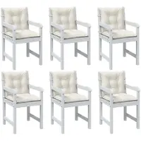 vidaXL Niedriglehner-Auflagen 6 Stk. Melange Creme 100x50x7 cm Stoff