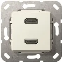 Gira HDMI 2f Kpl. Einsatz Cremeweiß 567101