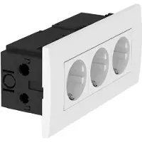 OBO Bettermann Vertr Steckdoseneinheit 3fach 84x185x59 rws SDE-RW D0RW3
