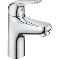 GROHE Swift - Waschtischarmatur mit Push-Open-Ablaufgarnitur, Kaltstart, Chrom