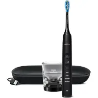 Philips Sonicare DiamondClean Elektrische Schallzahnbürste mit App, Erwachsener, Ultraschall-Zahnbürste, Normal, Puls, Sensibel, Schwarz, Wechselstrom/Batterie, Integrierte Batterie