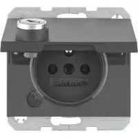 Berker 6765117006, Typ E, DIN-Schiene, Anthrazit, Thermoplast, 250 V, 16 A