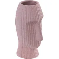 Beliani Blumenvase Keramik rosa 24 cm PALLINI