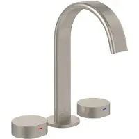 Villeroy & Boch Villeroy und Boch Dawn Dreiloch-Waschtischarmatur TVZ10600500064 ohne Ablaufgarnitur, brushed nickel black