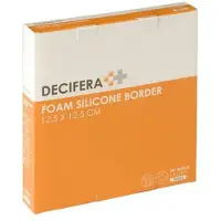 Van Heek Medical Decifera Foam Silicone border 12,5 x 12,5 cm 5St.